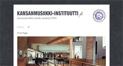 Desktop Screenshot of kansanmusiikki-instituutti.fi